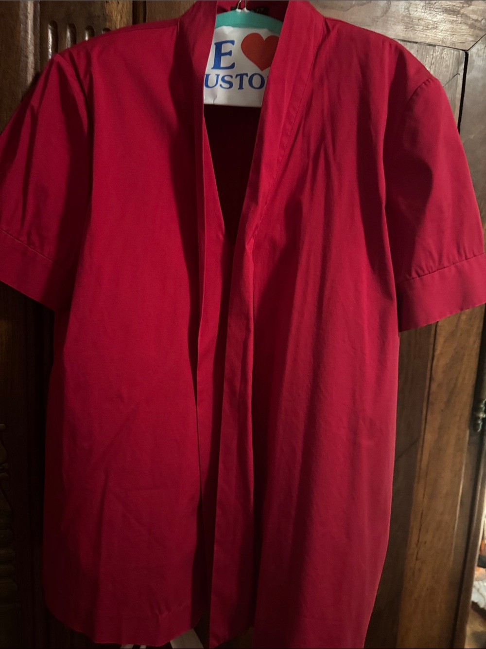 Theory women’s medium red short sleeved blouse with tie